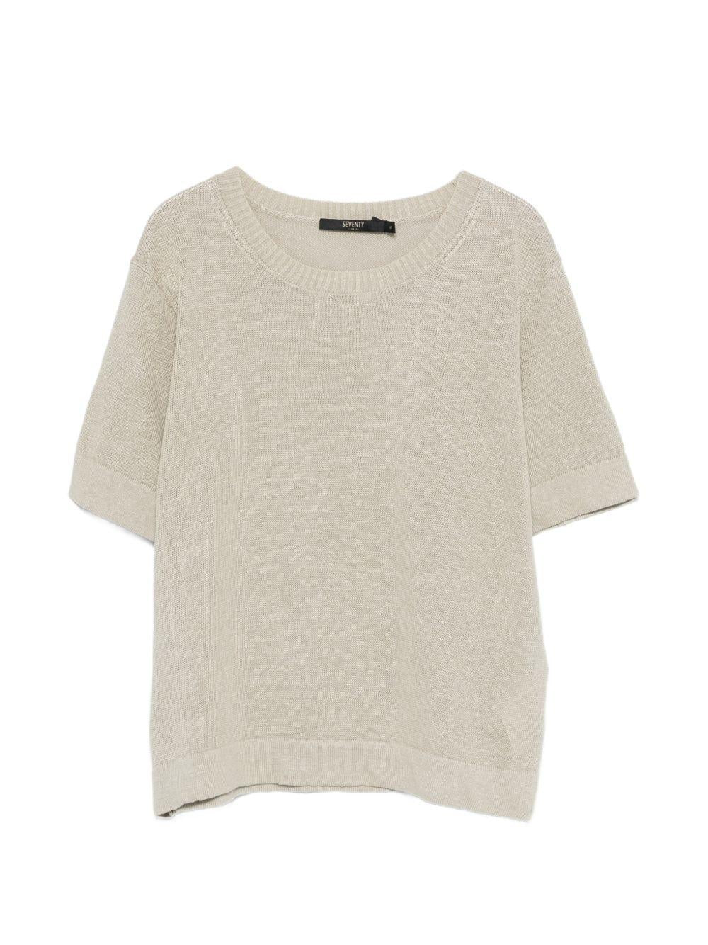 SEVENTY T-shirt in lino misto cotone 
