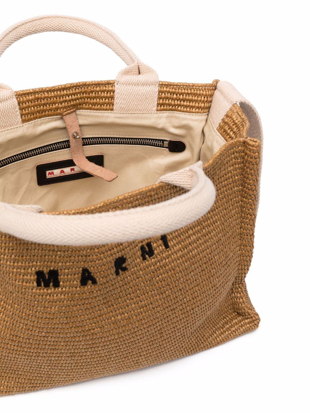 MARNI Borsa tote East-West in rafia 