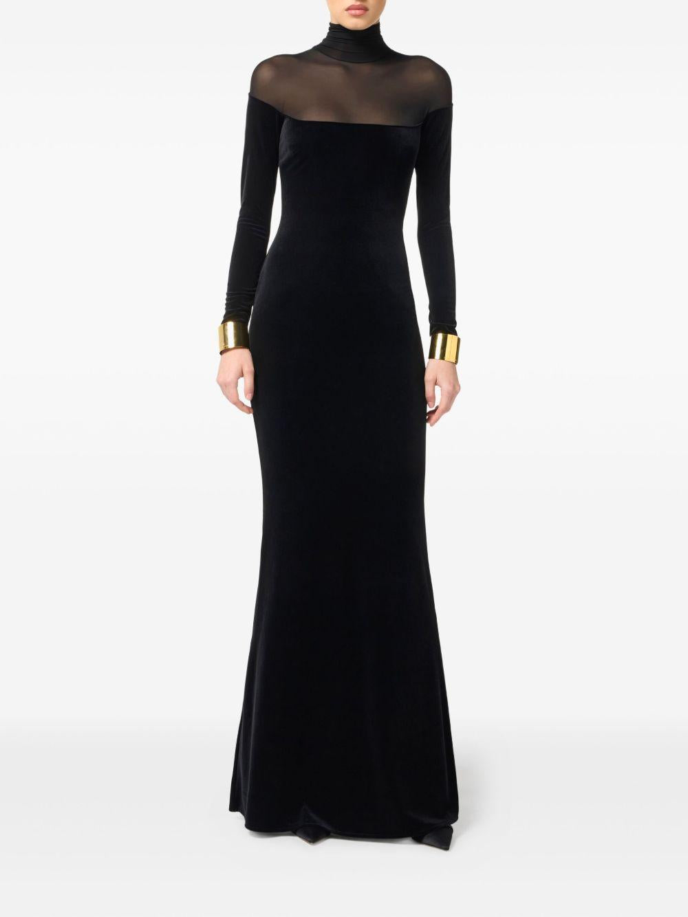 ELISABETTA FRANCHI Abito lungo in velluto 