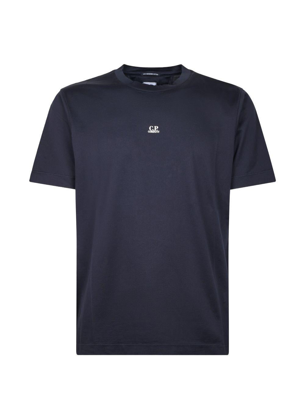 CP COMPANY T-shirt blu scuro con logo 