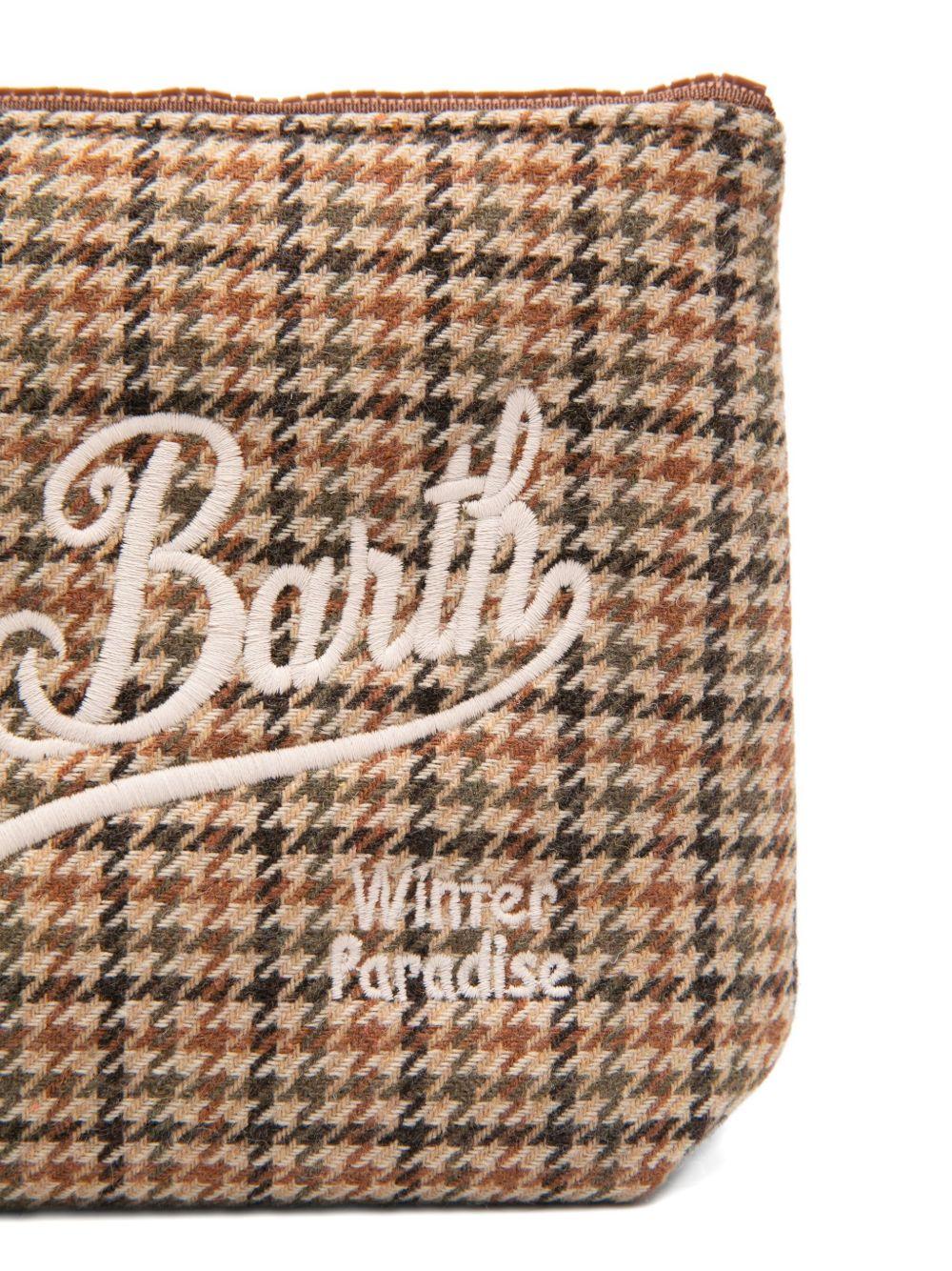 MC2 SAINT BARTH Pochette marrone con motivo check 