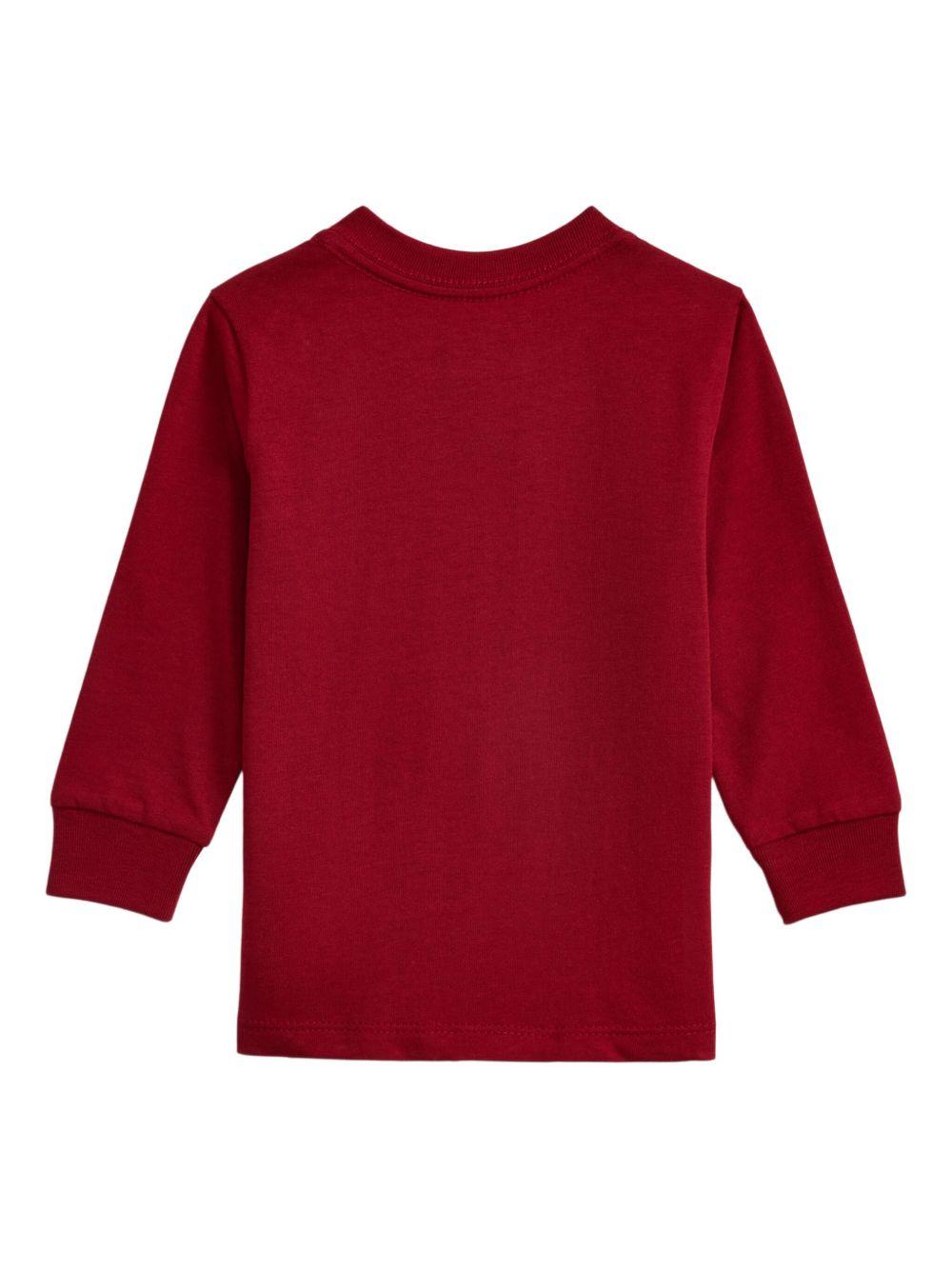 POLO RALPH LAUREN T-shirt a maniche lunghe con Teddy Bear 