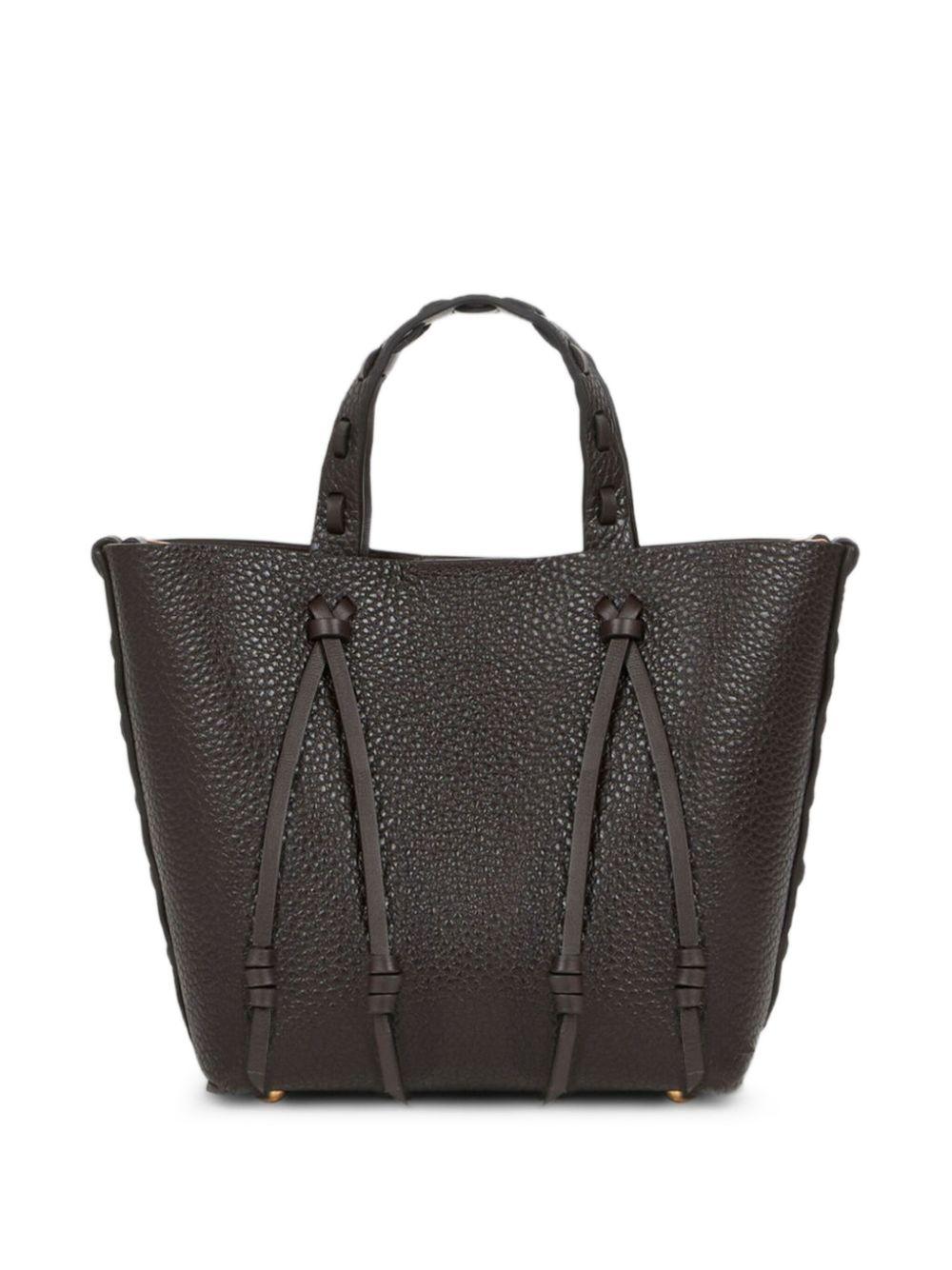 ETRO Borsa Essential in pelle nera con stampa paisley 