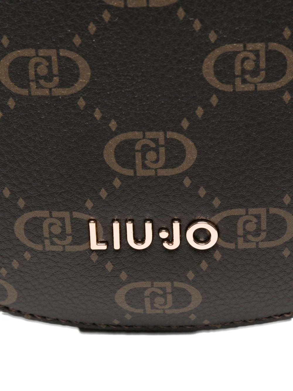 LIUJO Borsa in ecopelle marrone con logo 