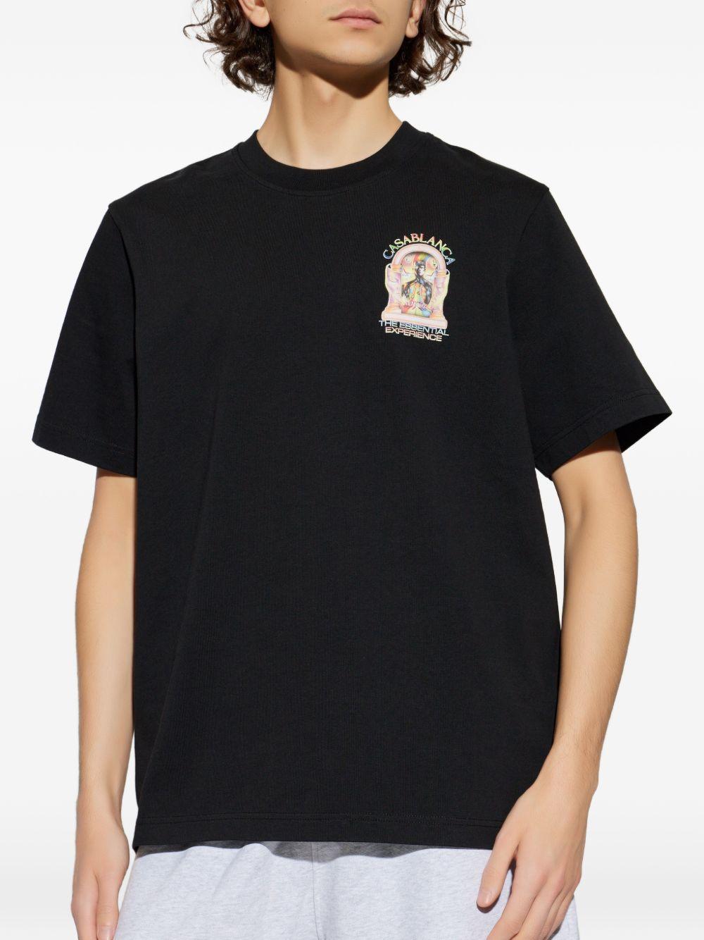 CASABLANCA T-shirt con logo in cotone nero 