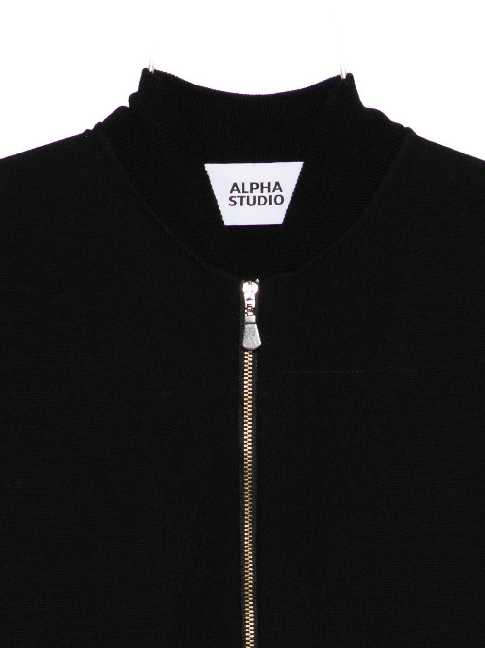 ALPHA STUDIO Gilet in maglia nero 