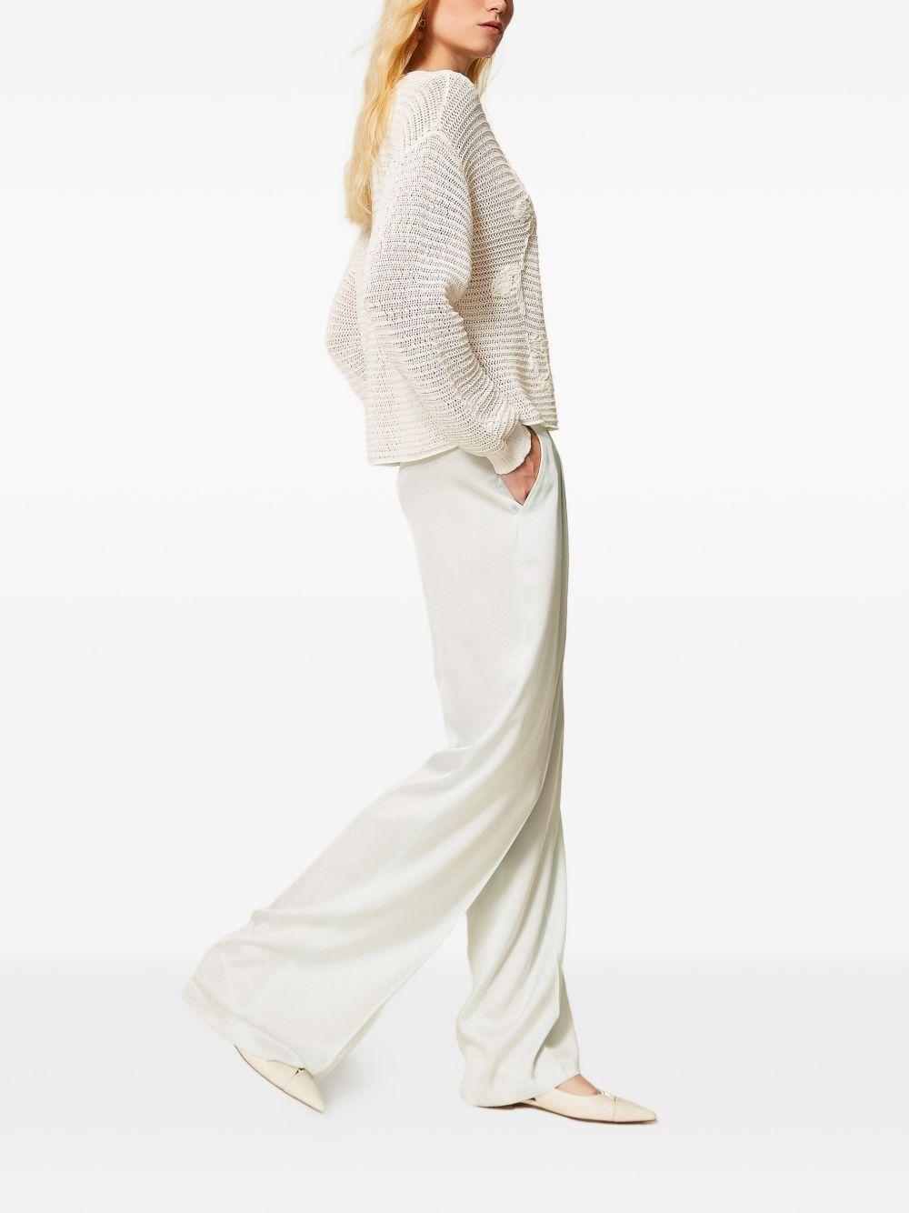 TWINSET Pantalone oversize color ghiaccio 