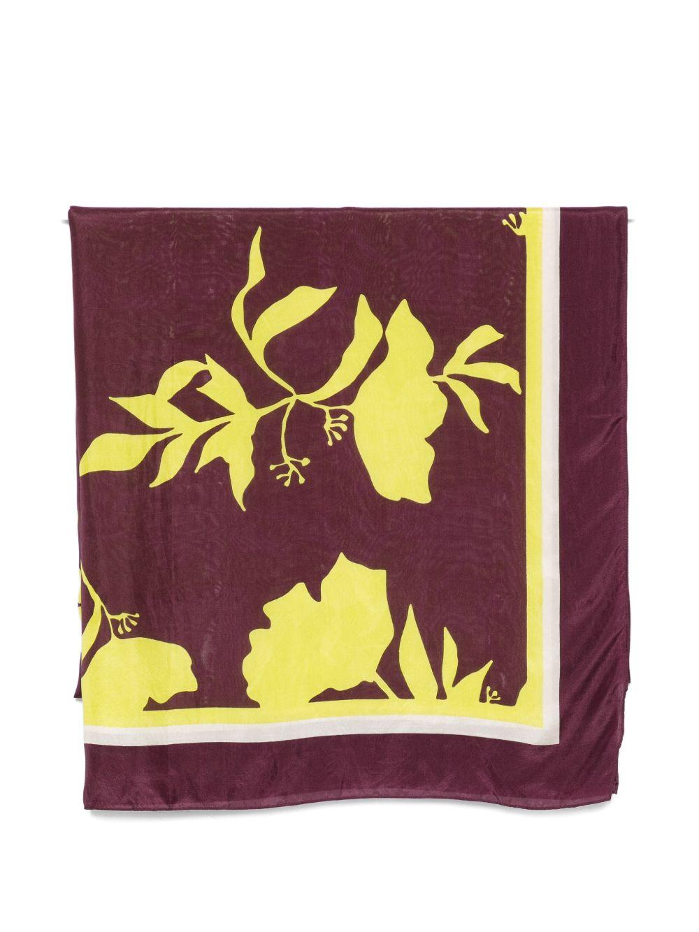 SGOMBERO CANTINE Foulard Perseo in seta con stampa 