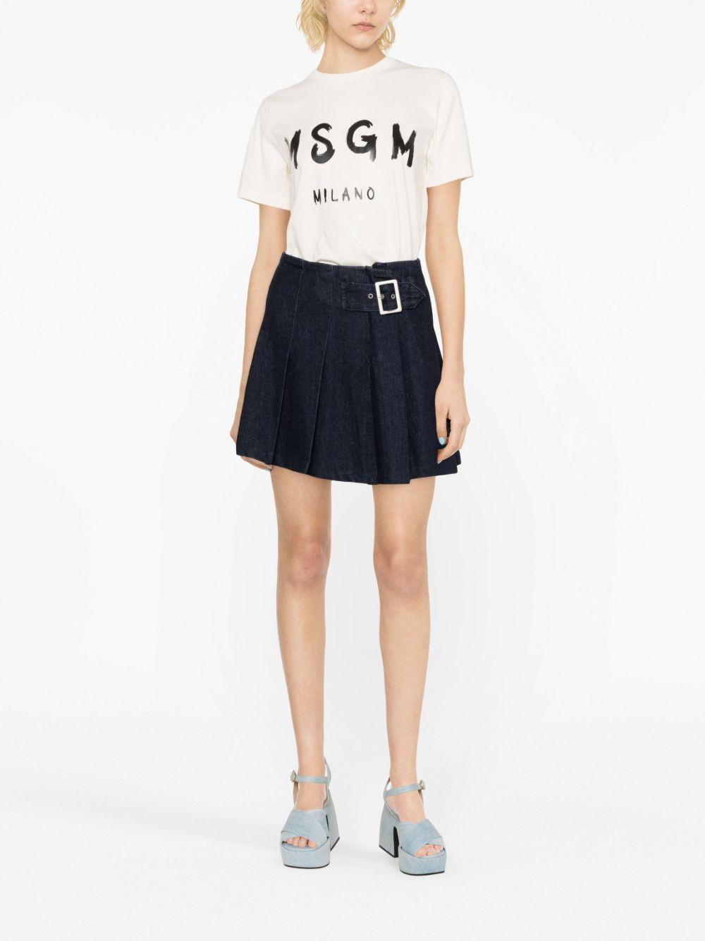 MSGM T-shirt bianca con logo 