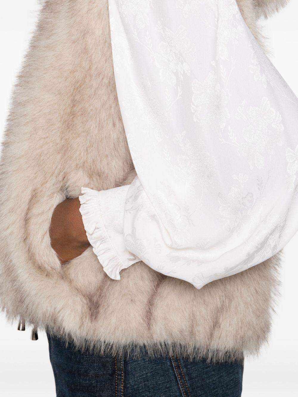 VALENTINI 1972 Gilet in ecopelliccia beige 