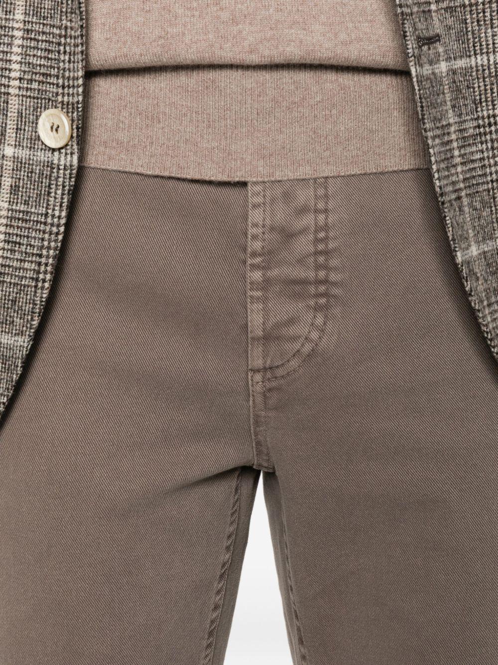 BRUNELLO CUCINELLI Jeans dritti in cotone color tortora 