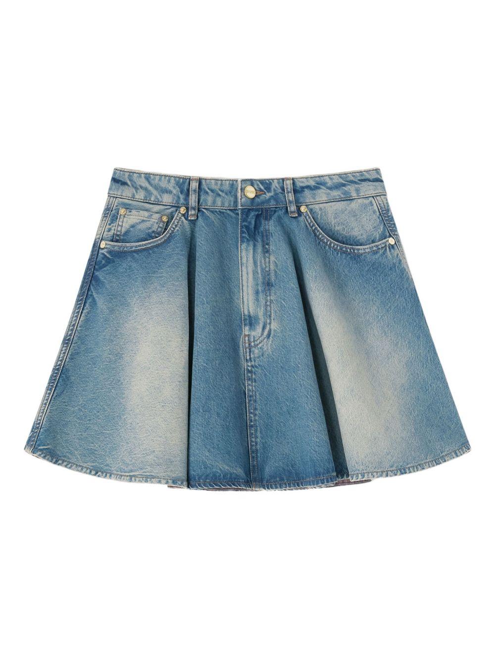 GANNI Minigonna in jeans effetto slavato 