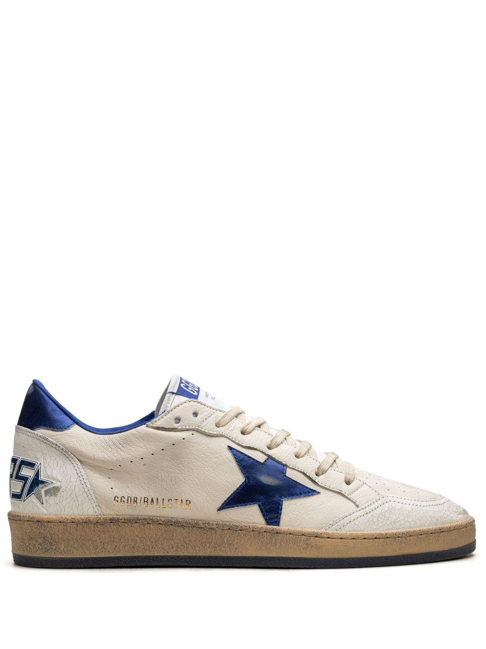 GOLDEN GOOSE Sneakers 'Ball Star' bianche e blu 
