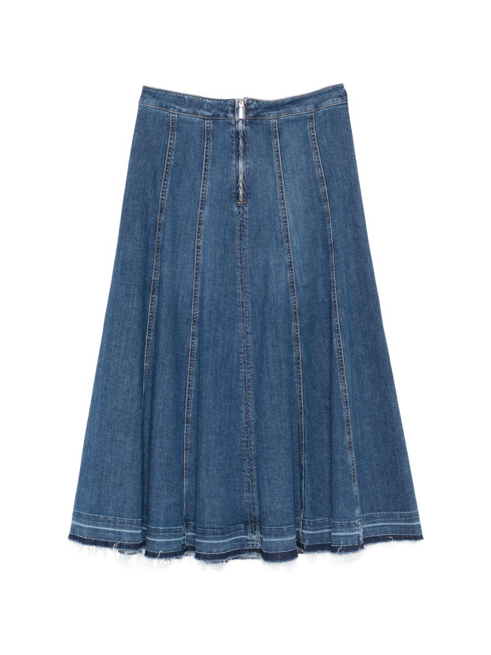 LIUJO Gonna midi in jeanns di cotone 
