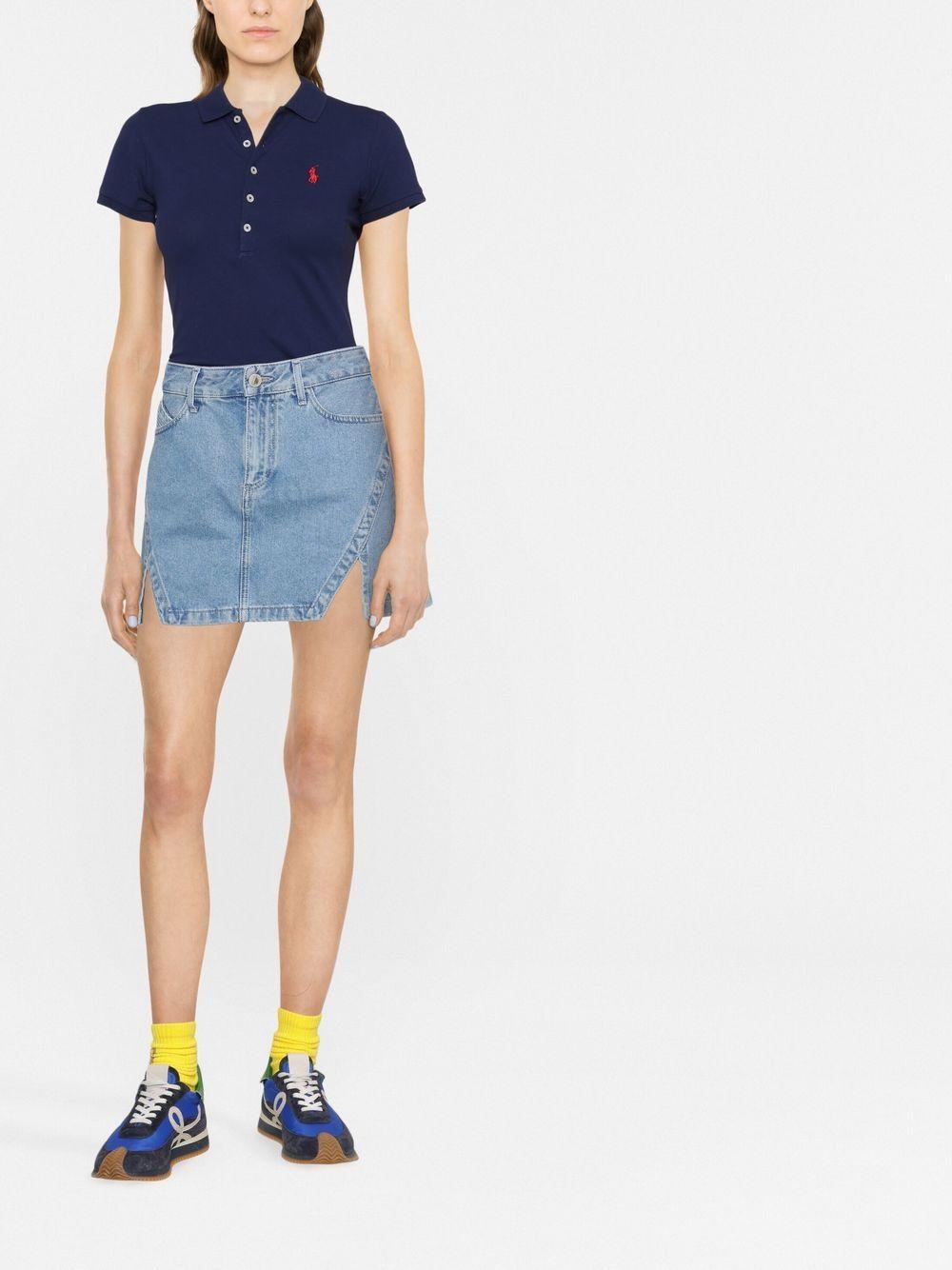 POLO RALPH LAUREN Polo in cotone blu con logo 