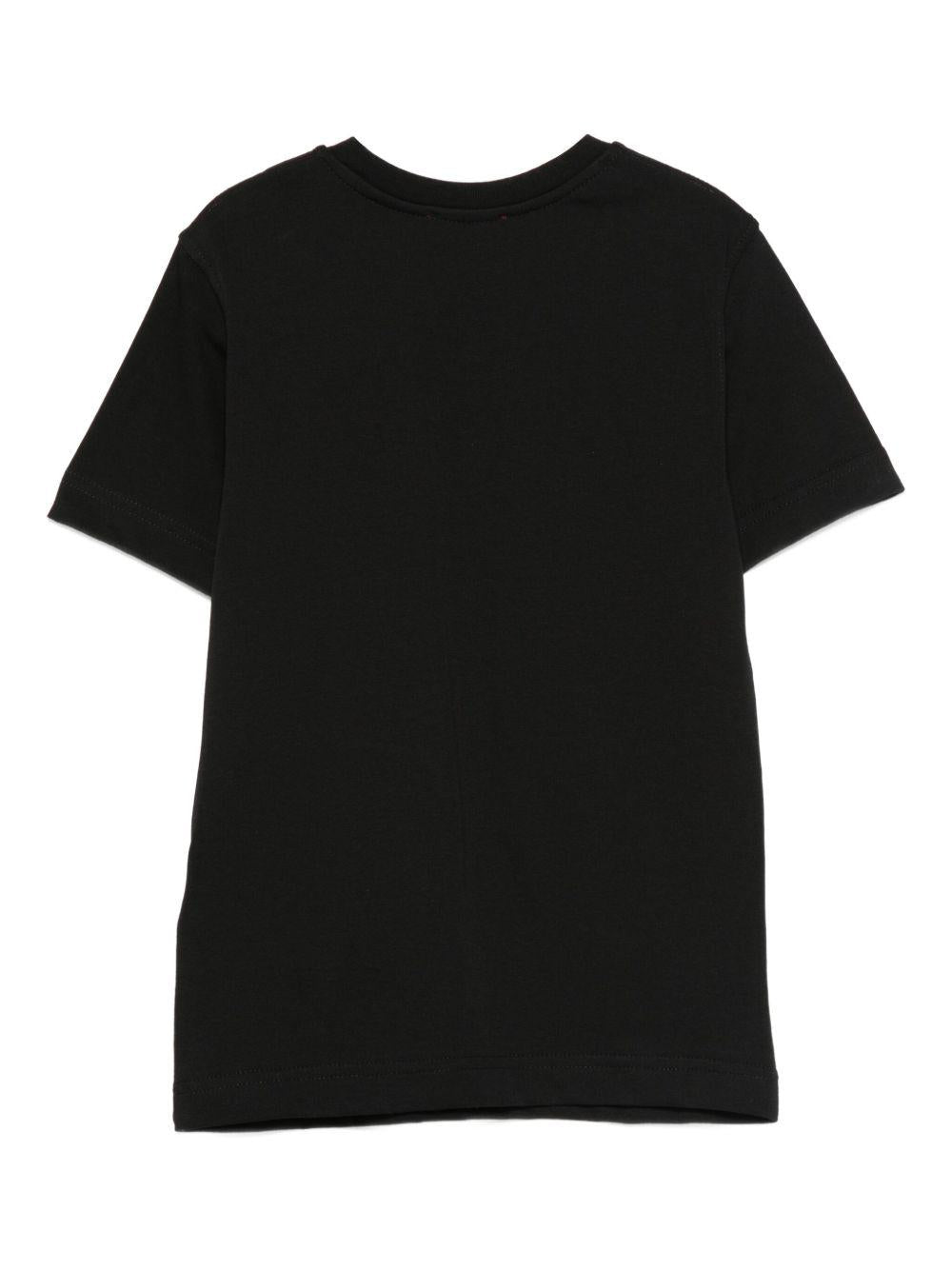 DIESEL T-shirt in cotone nero con stampa logo 