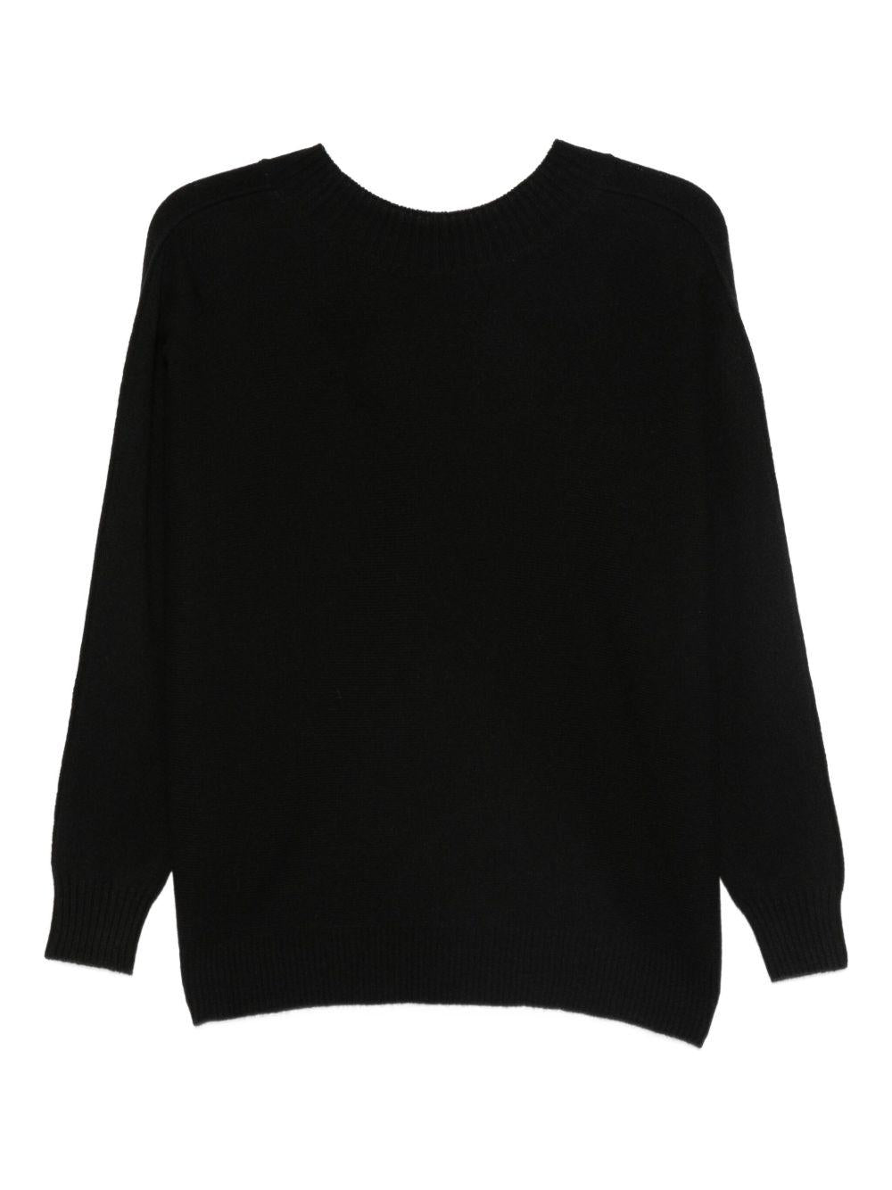 D EXTERIOR Maglia nera in lana misto cashmere 
