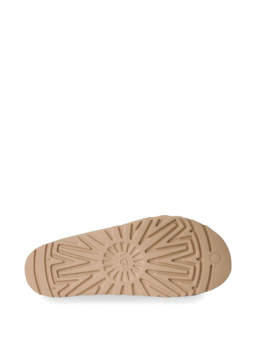 UGG Sandali goldenstar hi artistitch beige con laccio intorno alla caviglia 