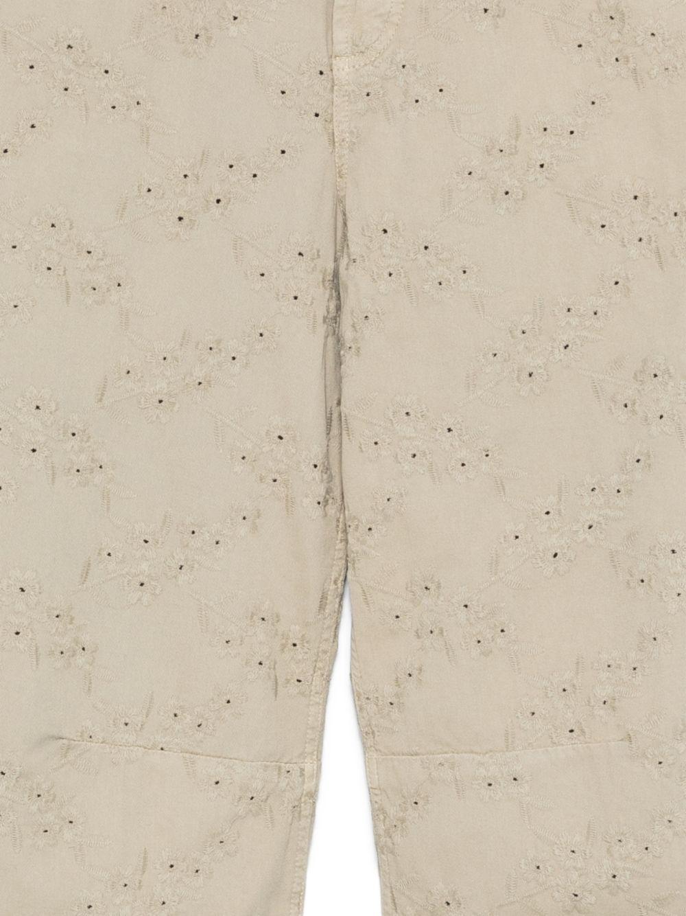 LIUJO Pantaloni baloon beige con ricami 