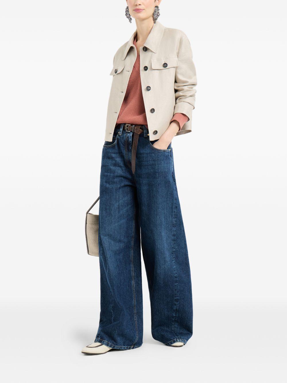 BRUNELLO CUCINELLI Giacca in lino con bottoni 