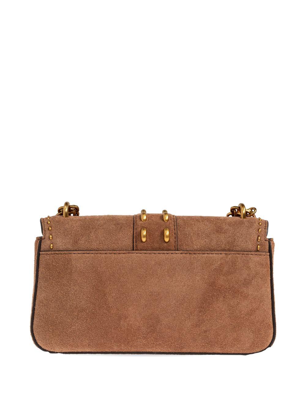 MICHAEL KORS Borsa a spalla in pelle scamosciata color cammello 