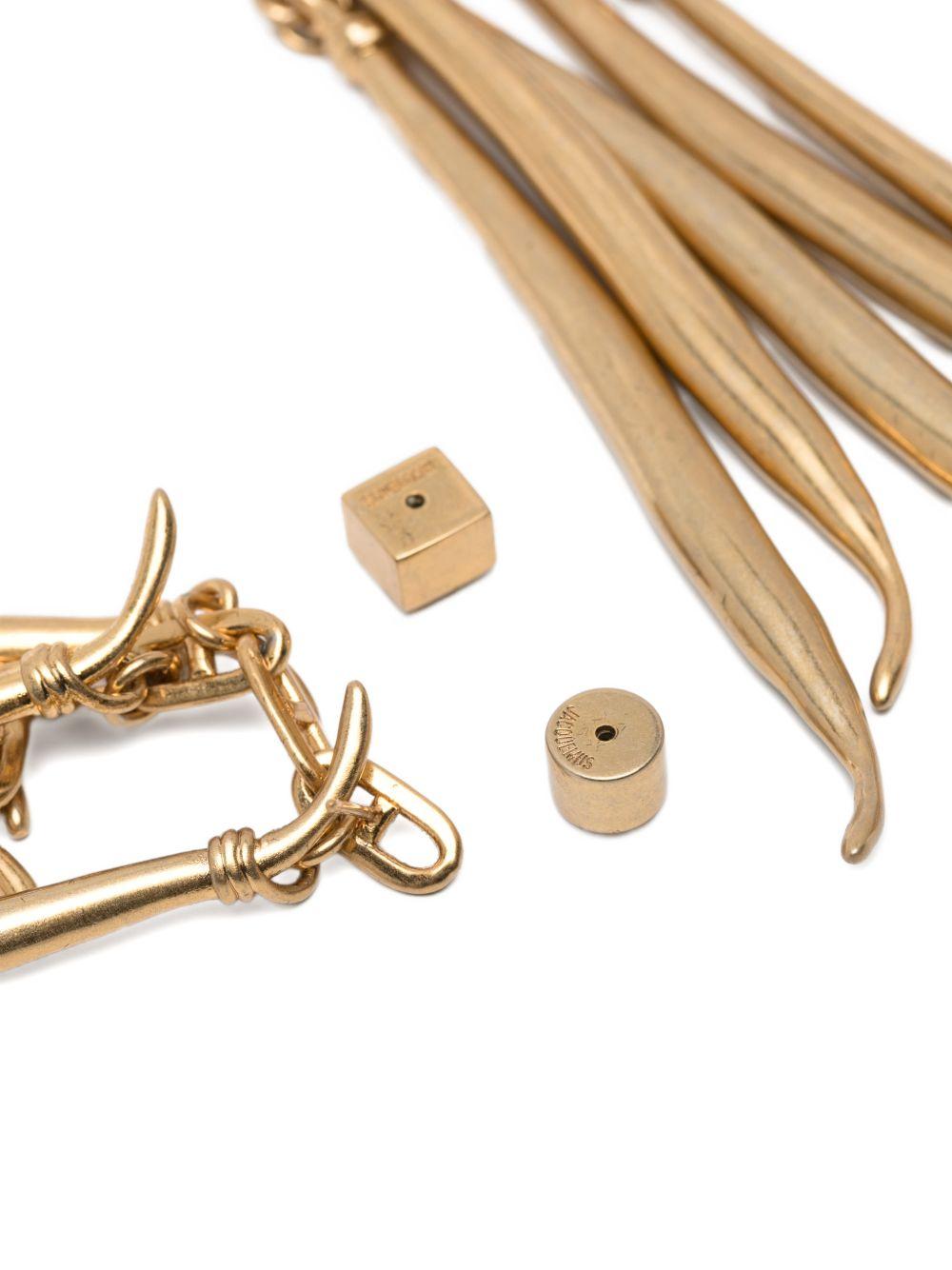 JACQUEMUS Orecchini "Haricots" oro con pendagli 