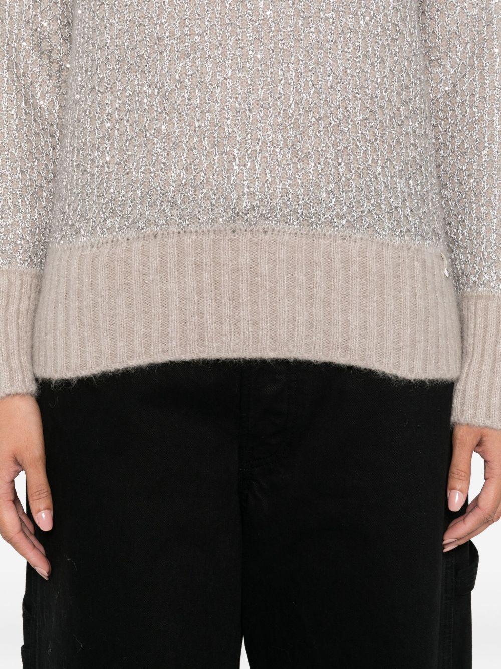 HERNO Maglione con effetto metallizzato 