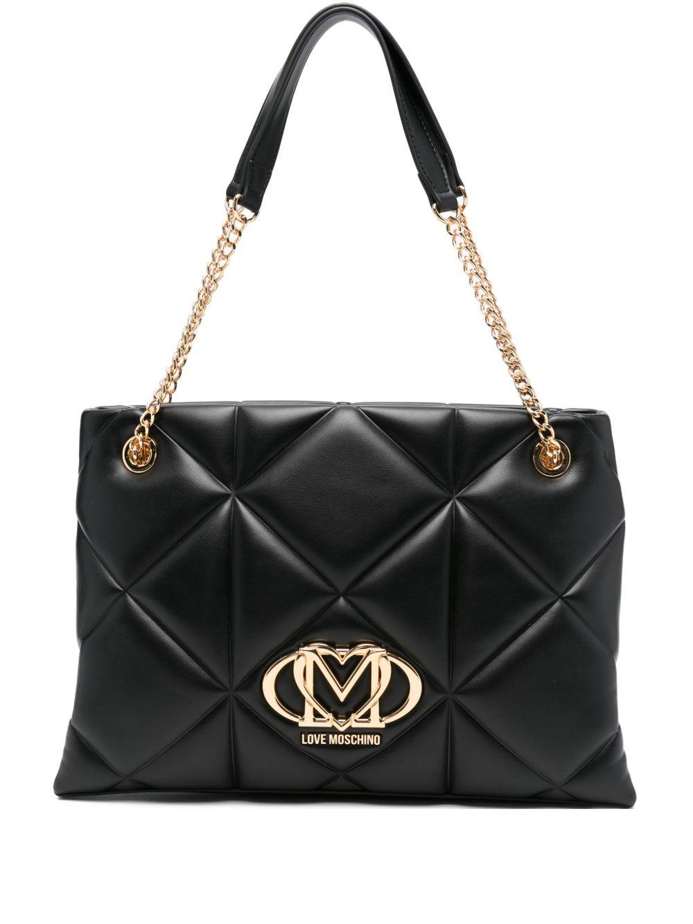 LOVE MOSCHINO Borsa a spalla trapuntata nera 
