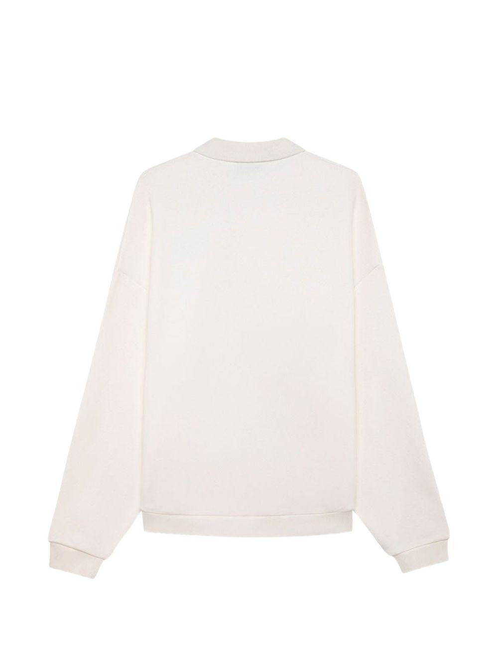 AUTRY Polo bianca a maniche lunghe con logo 