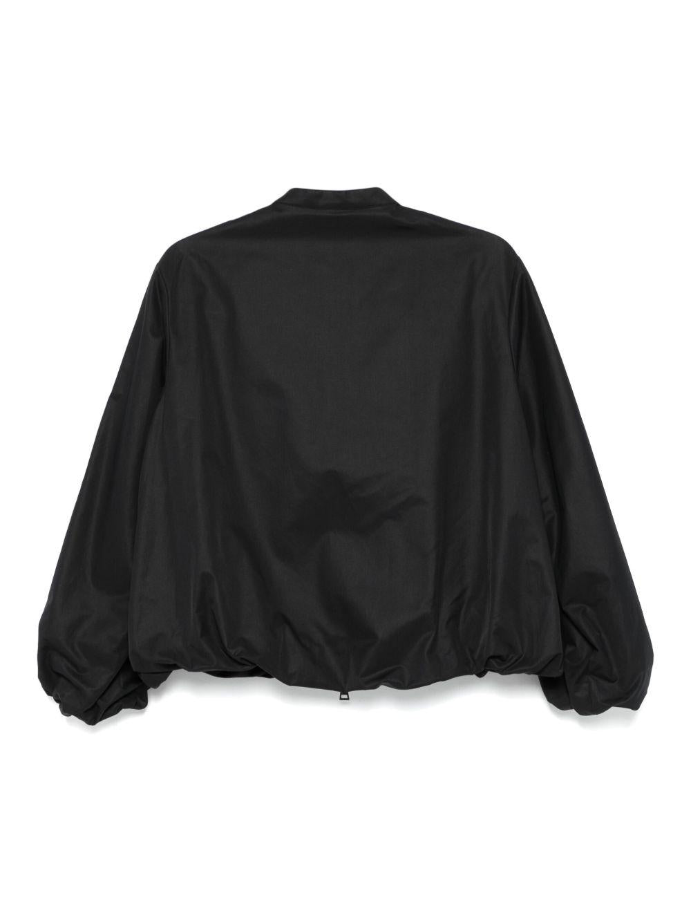MONCLER Bomber nero tecnico con zip 