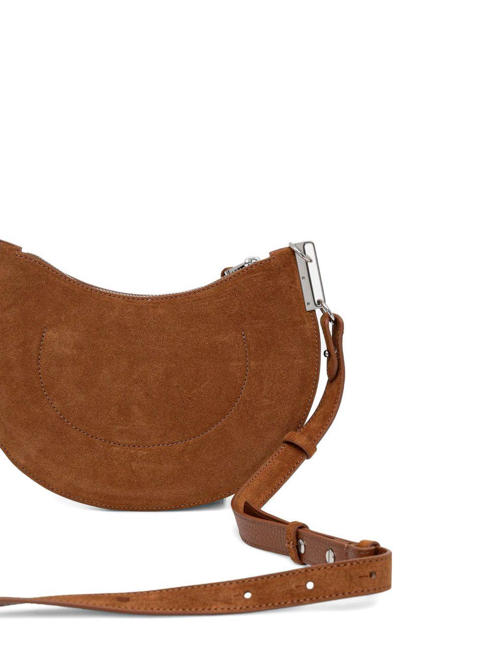 COCCINELLE Borsa a spalla in suede marrone 