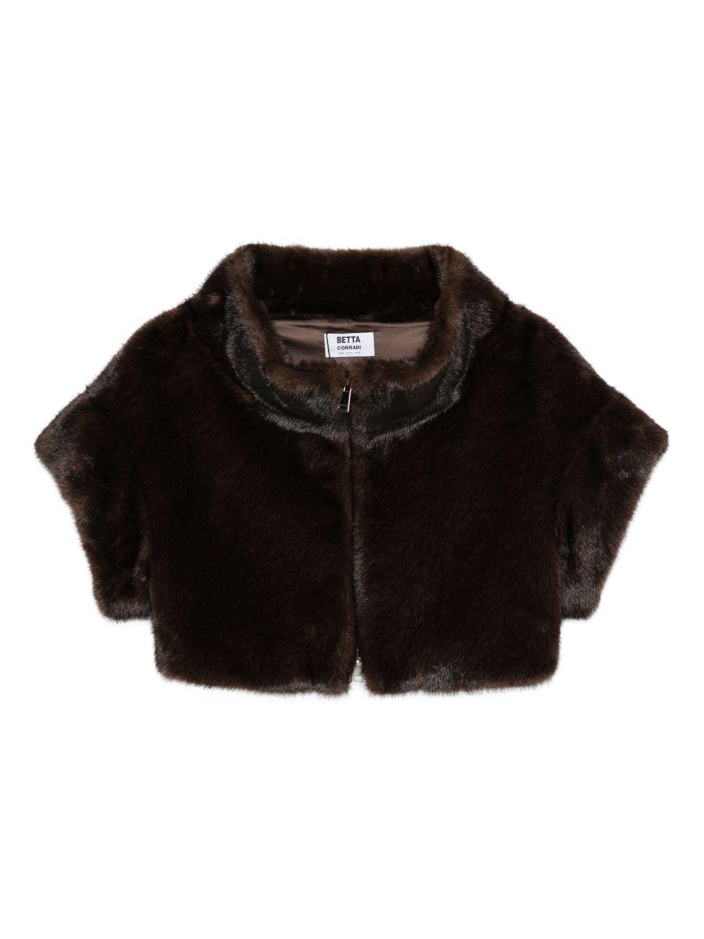 BETTA CORRADI Cappa marrone corta 