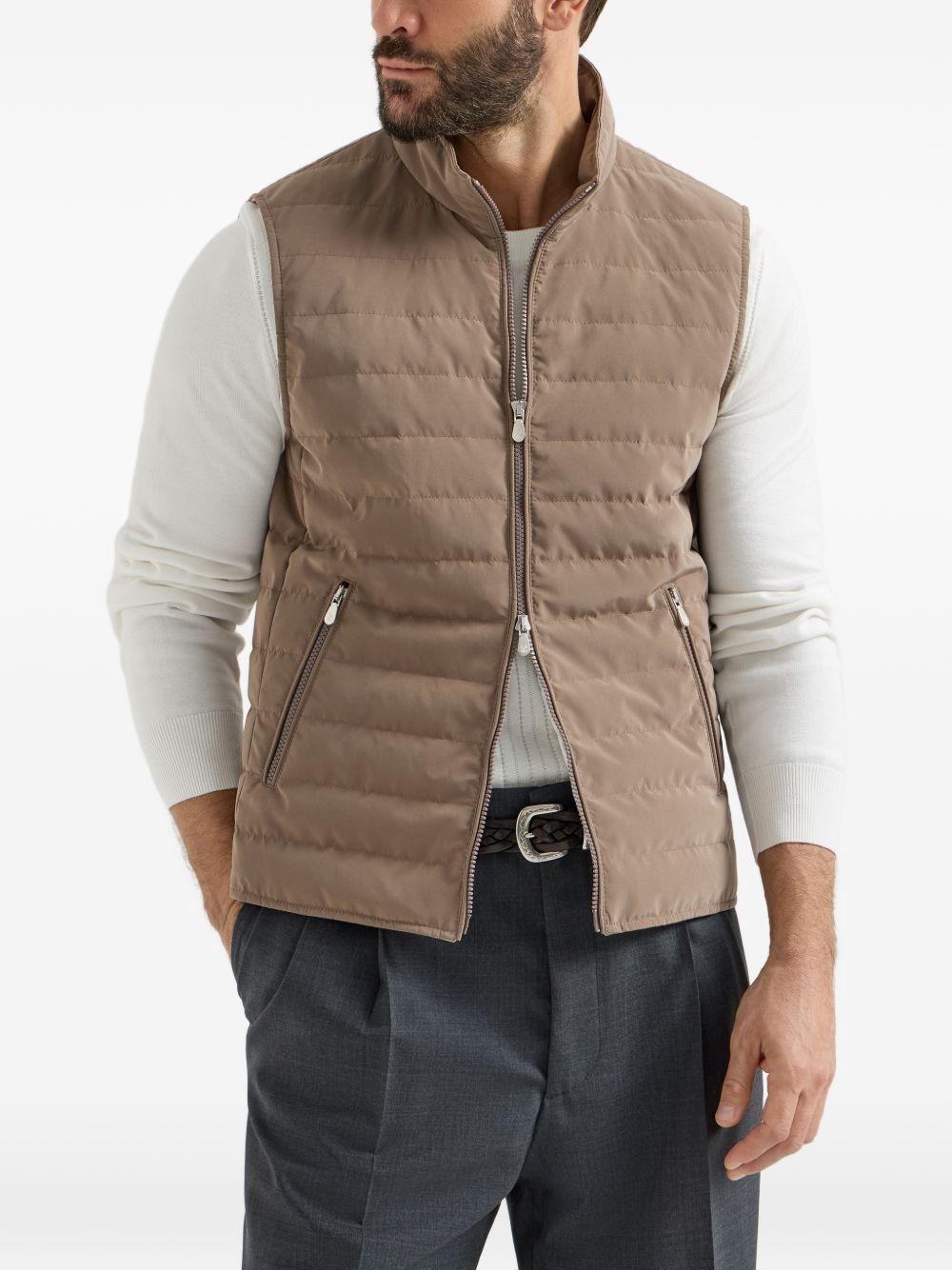 BRUNELLO CUCINELLI Gilet imbottito con zip 