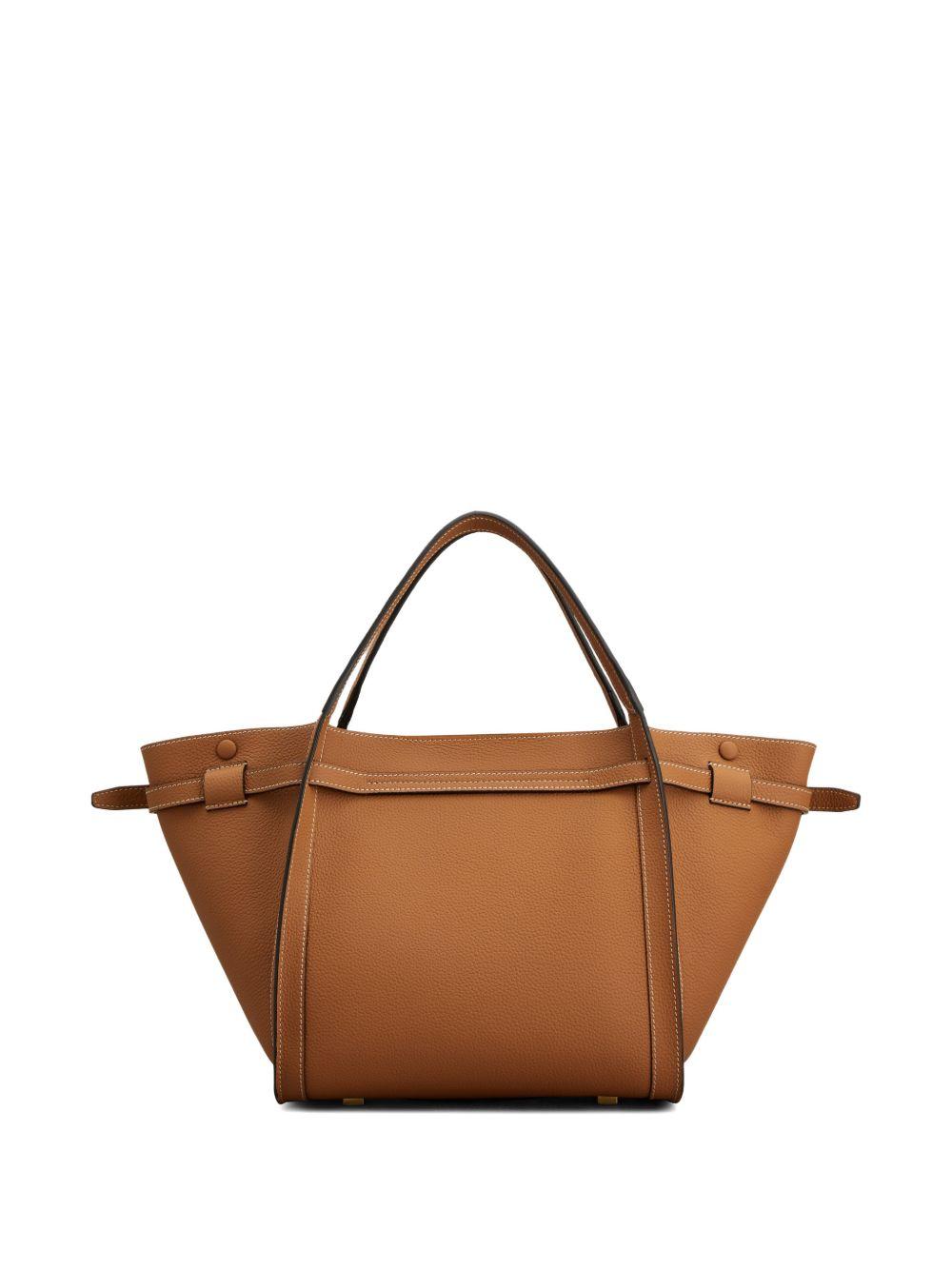 TODS Borsa shopping in pelle martellata marrone 