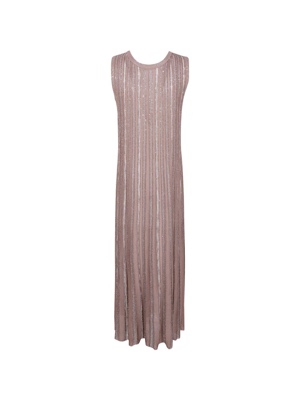 D EXTERIOR Abito lungo in maglia con micropaillettes 