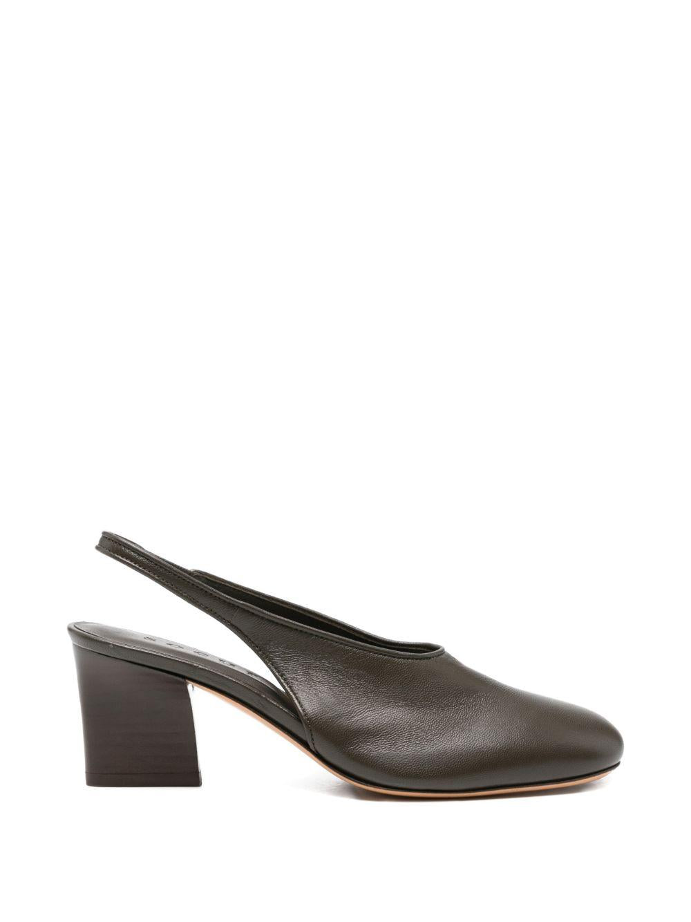 SOEUR Slingback Joan con tacco in morbida pelle di agnello <BR/> 
