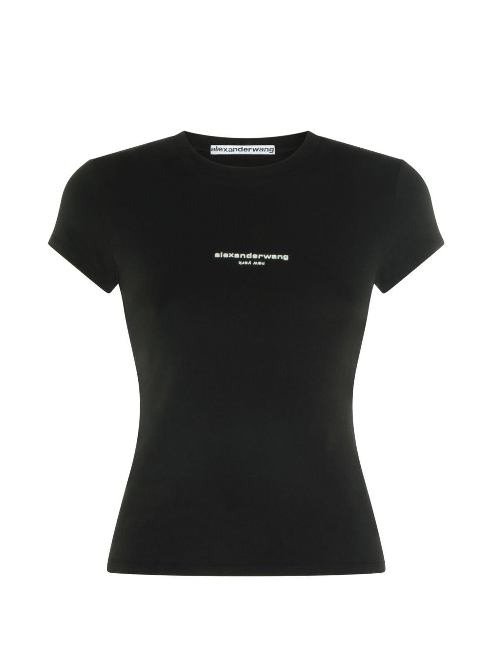 ALEXANDER WANG T-shirt nera slim fit 