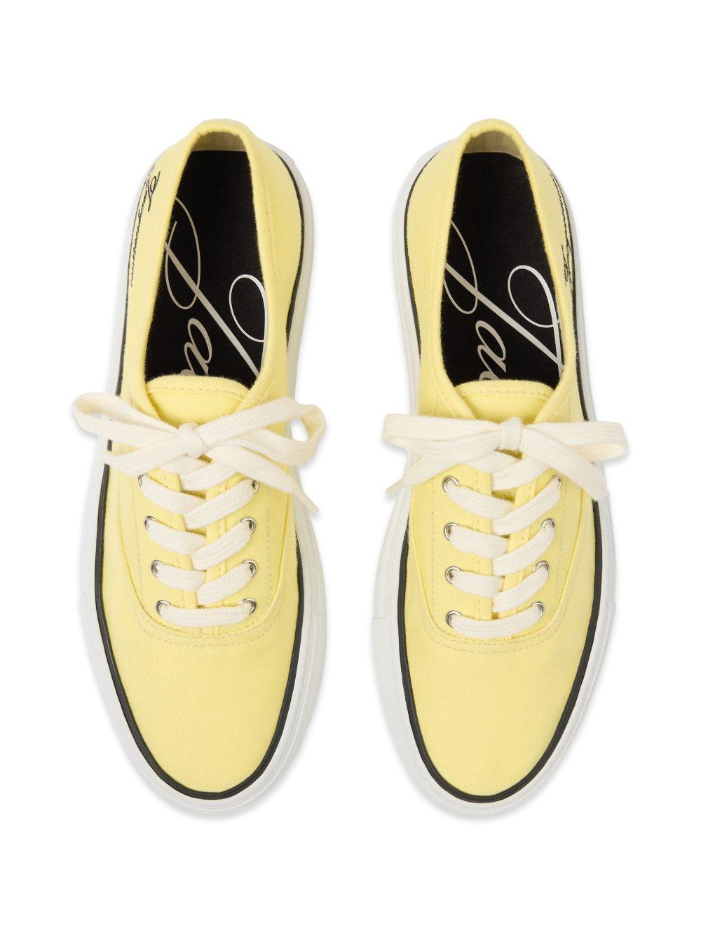 JACQUEMUS Sneakers Féfé da skate in cotone giallo chiaro 