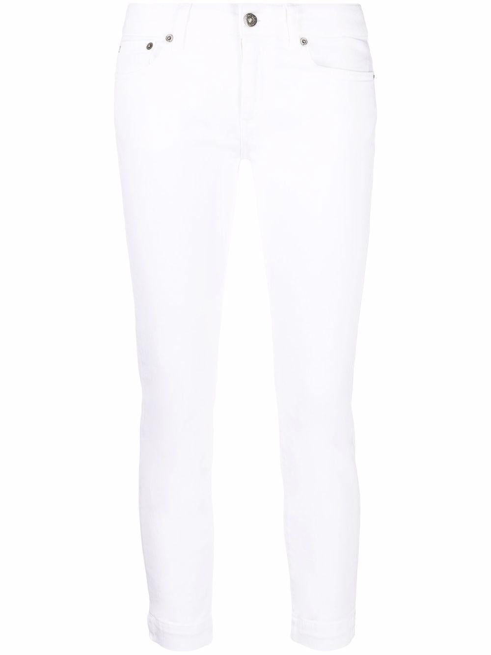 DONDUP Pantaloni skinny bianchi in cotone elasticizzato 