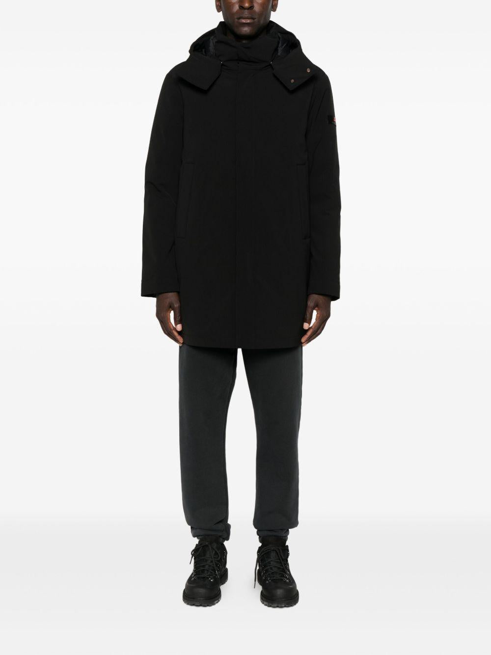 PEUTEREY Parka imbottito nero con cappuccio 