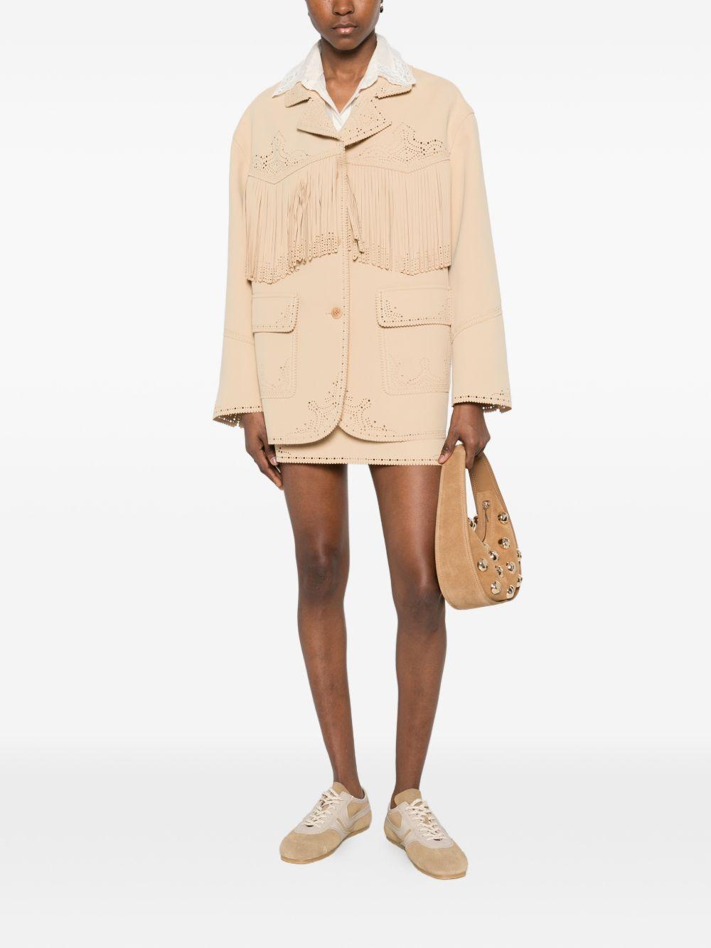 ERMANNO SCERVINO Blazer con frange beige 