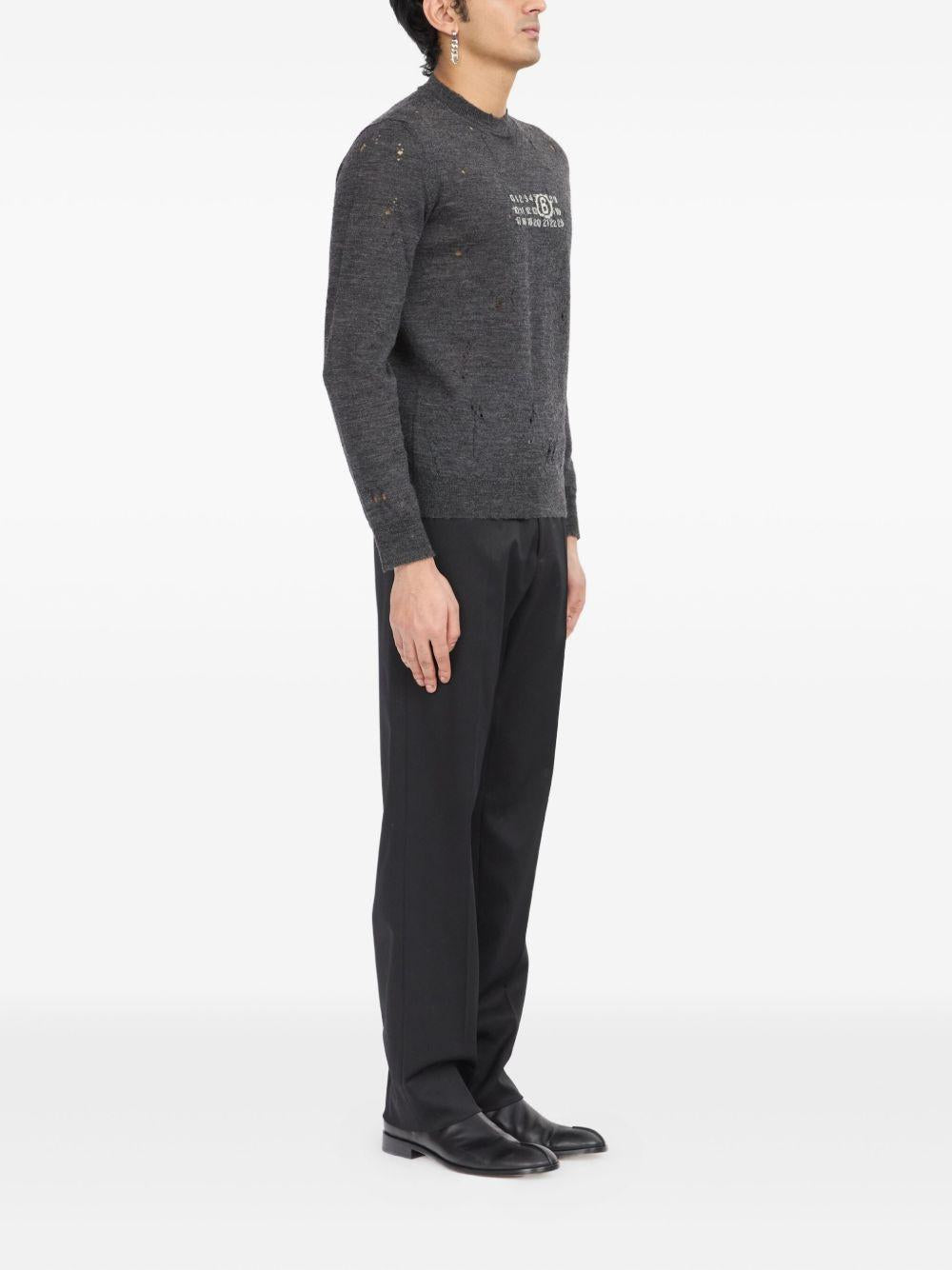 MM6 MAISON MARGIELA Maglia girocollo con logo 