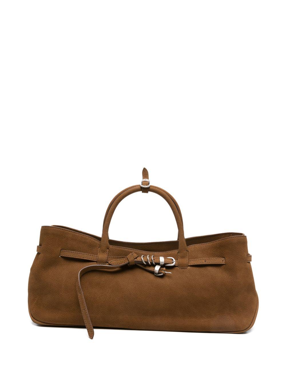 MARGESHERWOOD Borsa in suede Grandma Used Bag con logo 