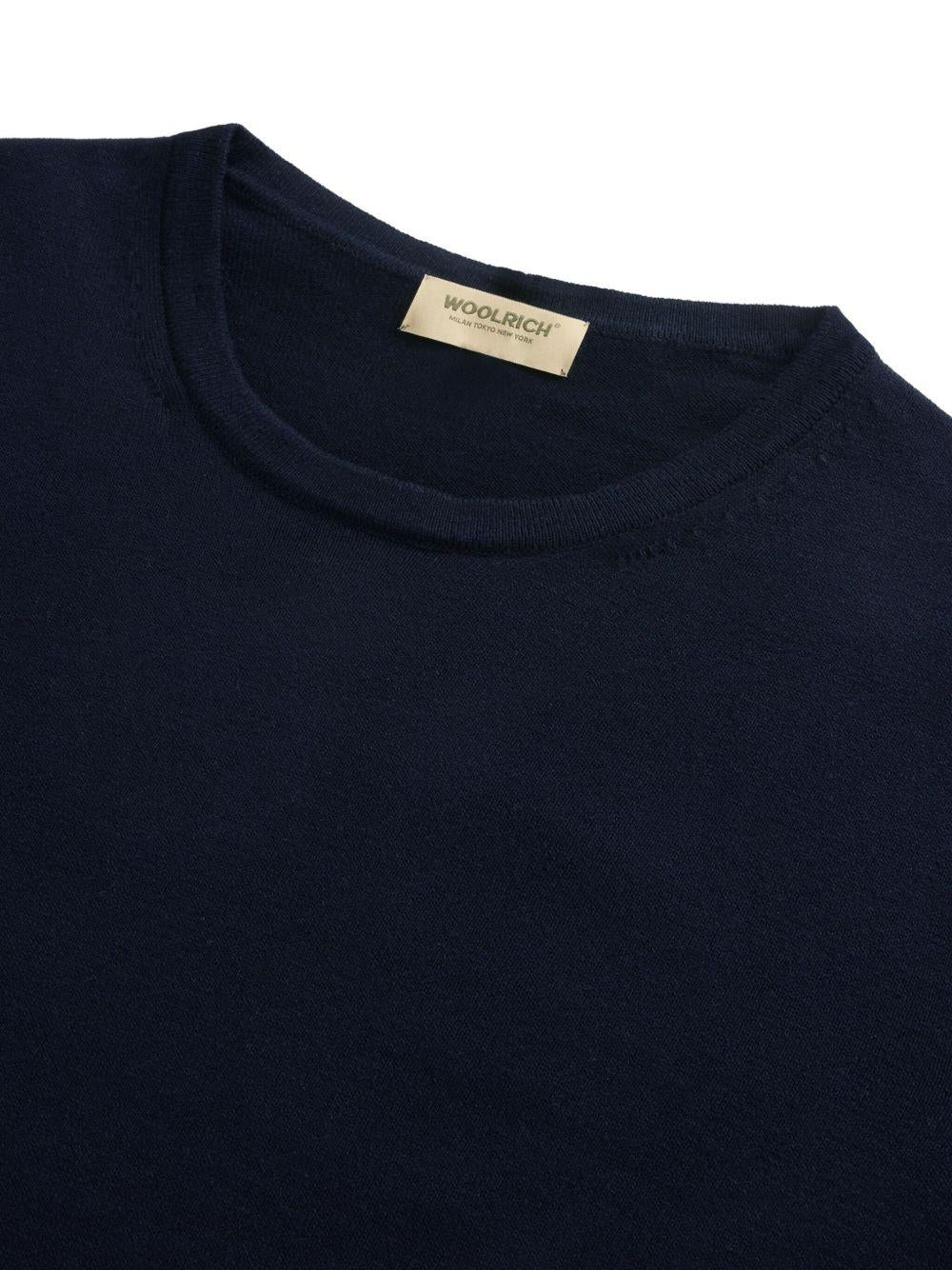 WOOLRICH T-shirt in cotone blu 