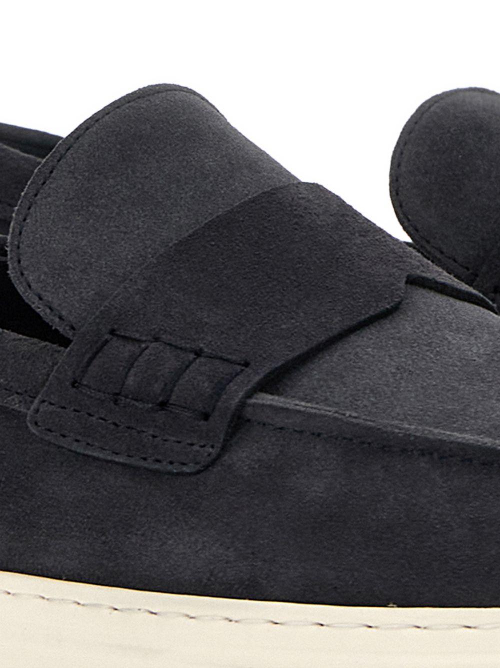 HOGAN Mocassini H-TV in pelle scamosciata blu 