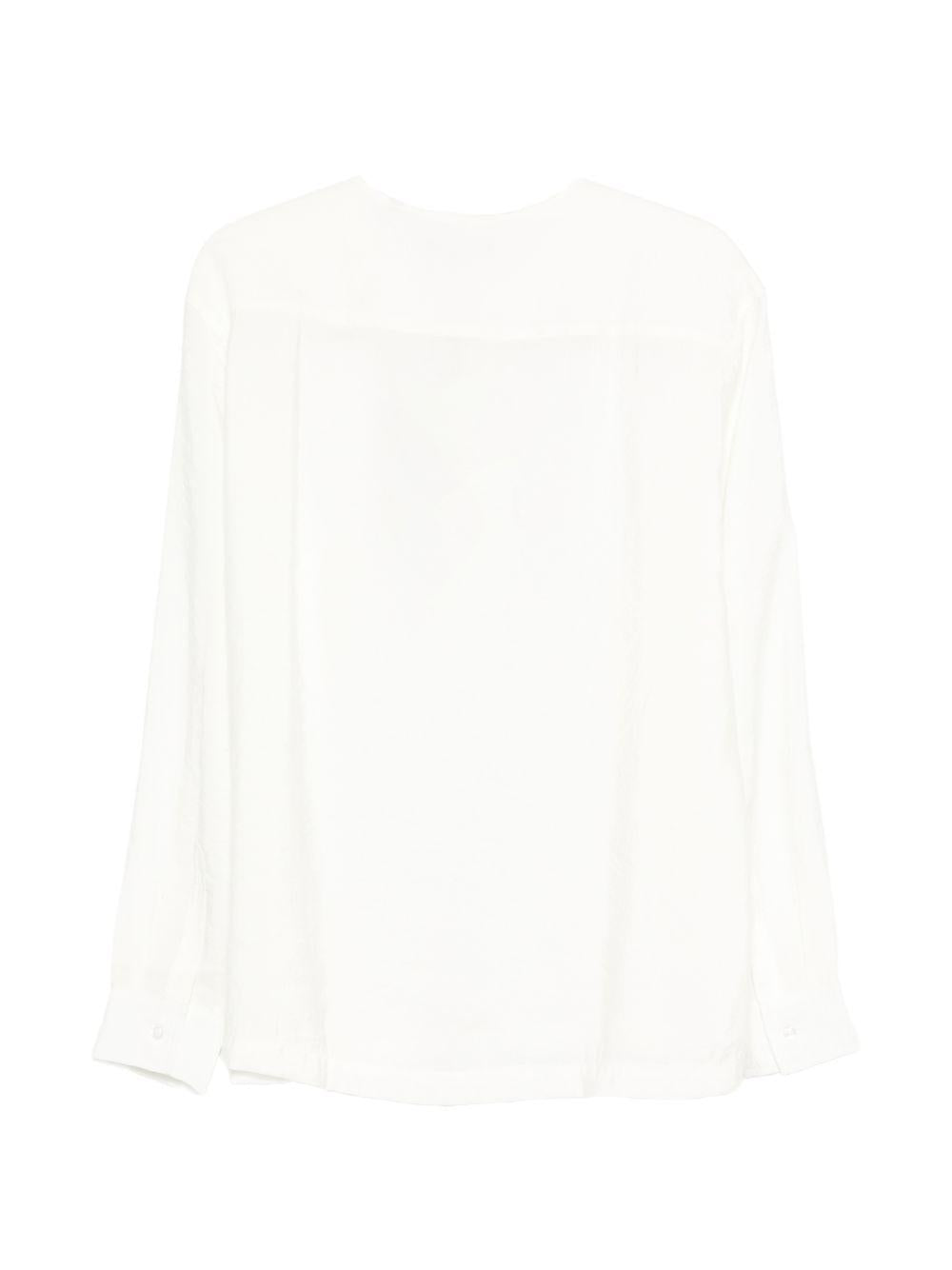 DANIELE ALESSANDRINI Polo bianca a maniche lunghe 