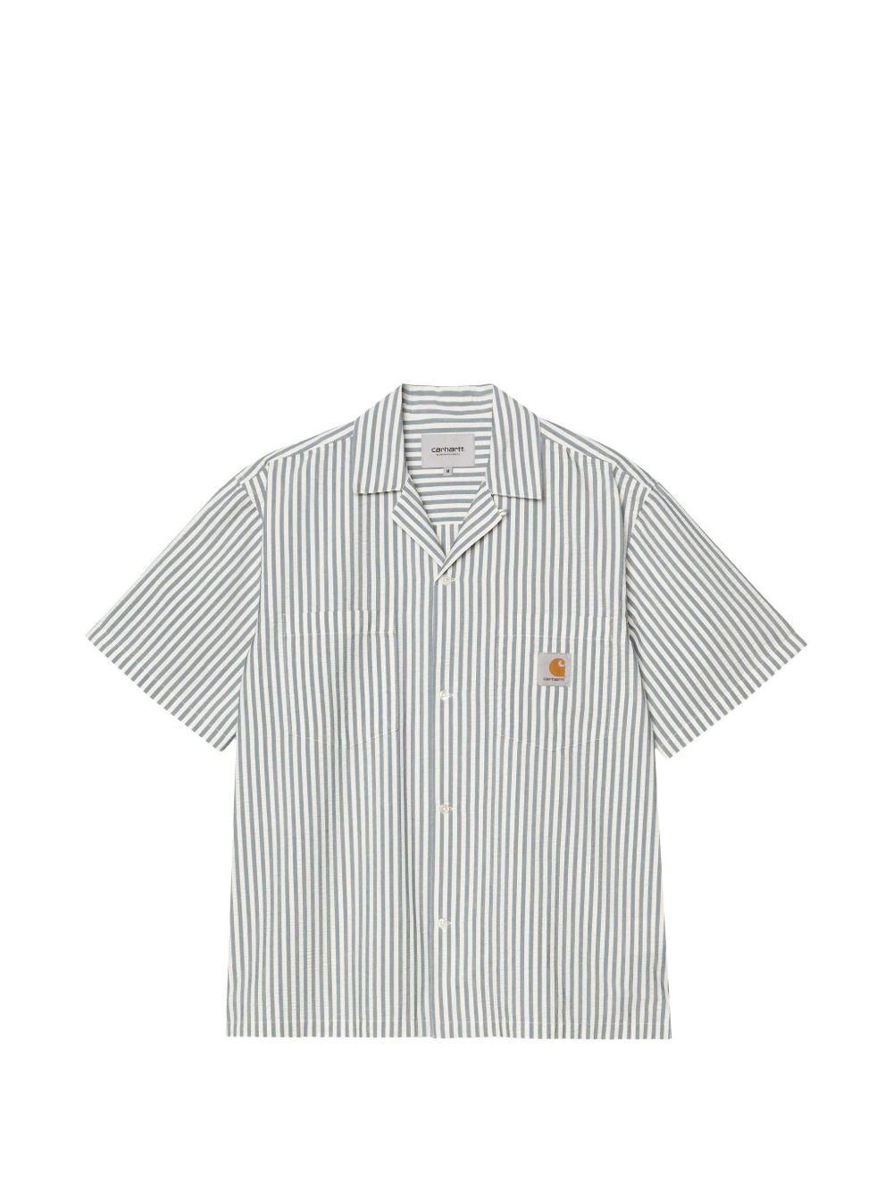 CARHARTT WIP Camicia in cotone a maniche corte e righe 