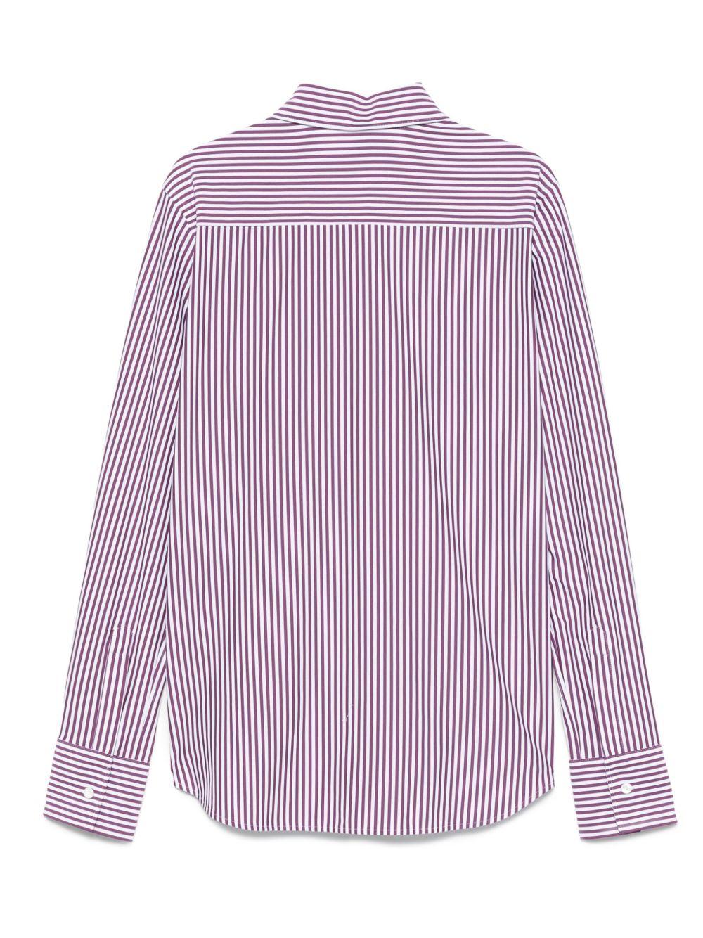 XACUS Camicia Perla a righe viola e bianco 