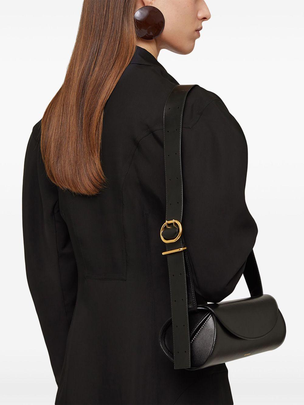 JIL SANDER Borsa 'Cannolo' in pelle nera 