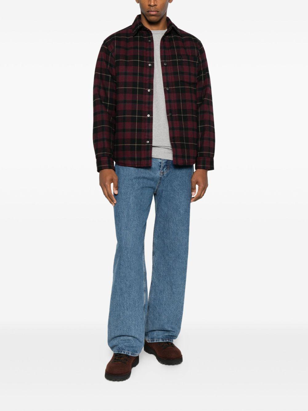 CARHARTT WIP Camicia a quadri rosso scuro da uomo 